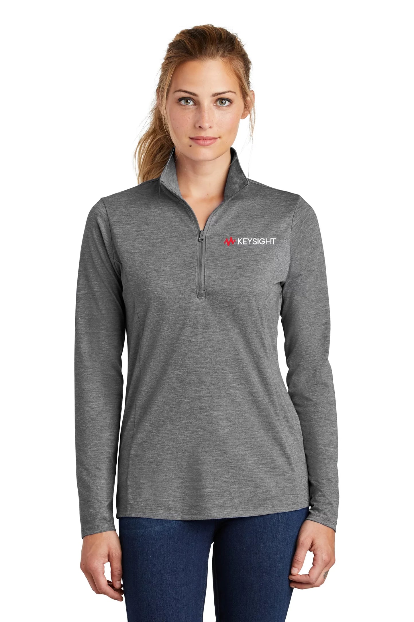 Womens Tri-blend Quarter Zip