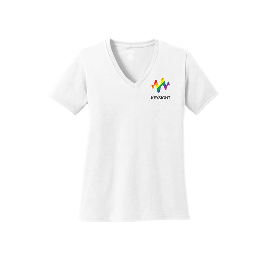 White Vneck tee - Pride
