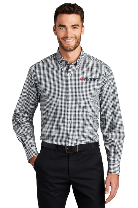 Mens Gingham Dress Shirt