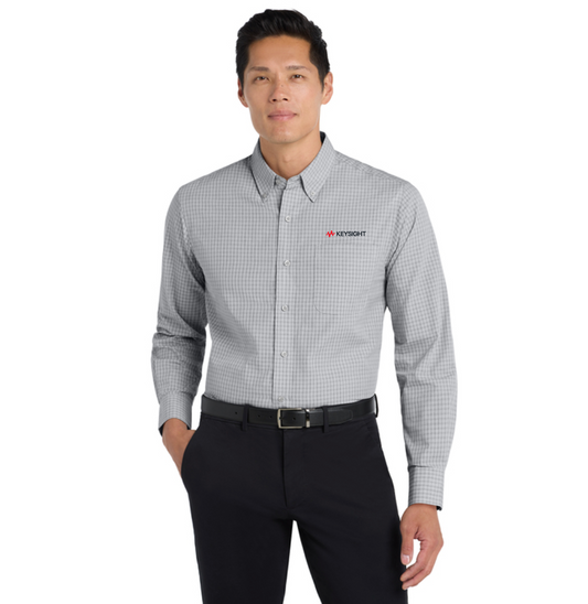 Mens Plaid Pattern Easy Care Shirt